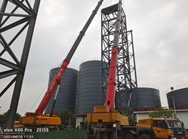 赤壁华新水泥骨料生产线通廓