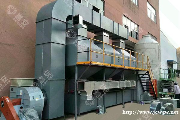 工业废气在离心风机吸引力功效下进到催化燃烧装置系统 工业废气在离心风机吸引力功效下进到催化燃烧装置系统
