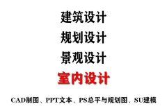 CAD天正制图SU建模PS总平与规划图PPT文本制作