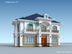 高端二层自建复式别墅设计图,带有庭院规划,经典欧式自建别墅