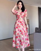 直播间女装折扣货源 凯撒贝雷真丝连衣裙 品牌女装尾货走份批发