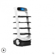 智优语送餐机器人无轨道语音提醒自主导航智能避障四层托盘大容量