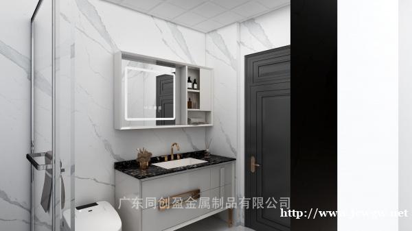 轻奢简约不锈钢镜柜卫浴带灯不锈钢镜台 轻奢简约不锈钢镜柜卫浴带灯不锈钢镜台