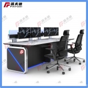简约现代科技控制台指挥中心中控台调度台会议桌多媒体电脑桌工作