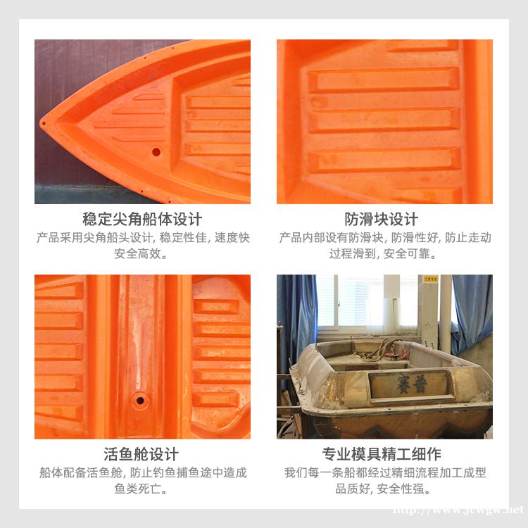 4米冲锋舟 双层加厚塑料渔船 河道清理打捞船 4米冲锋舟 双层加厚塑料渔船 河道清理打捞船