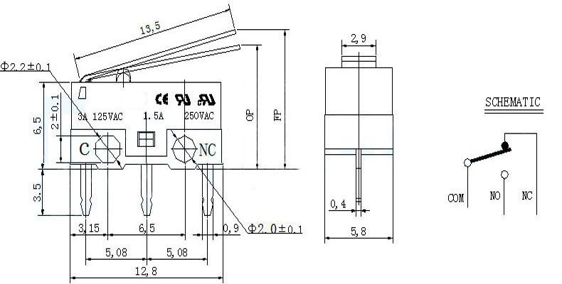 防水微动开关(汽车电子开关) 防水微动开关(汽车电子开关)