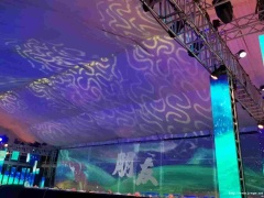 全息3D纱幕 婚礼餐厅双面成像投影纱幕 舞台展会空中悬浮成像