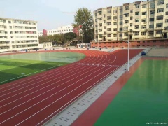 西安中小学操场体育馆透气型塑胶跑道翻新