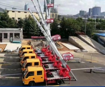 扬州云梯车租赁高空上料云梯车多少钱