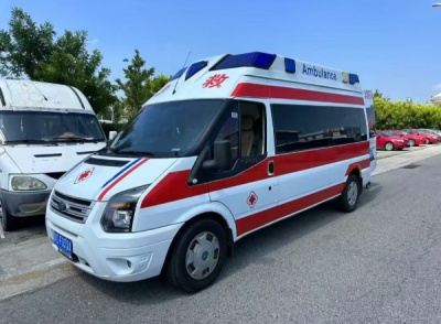 杭州萧山120救护车转运病人到家