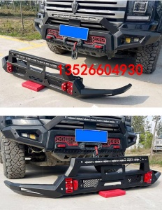 江铃大道皮卡车前保险杠带灯前杠护杠防撞杠改装配件