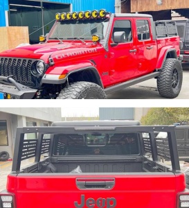 适用于JEEP牧马人角斗士皮卡车龙门架拓展架护栏改装配件