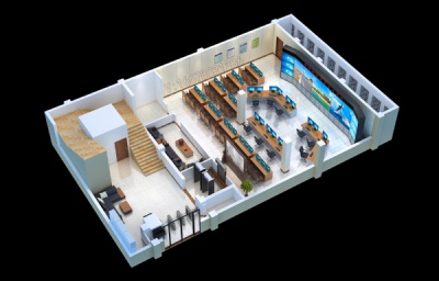 苏州某学院信息化机房改造效果图设计制作