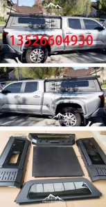 2024年新款tacoma塔克玛皮卡车分体锰钢三开门高盖后箱盖改装配件