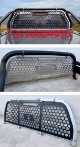 长城炮商用乘用越野版皮卡驾驶室后窗防护网改装配件